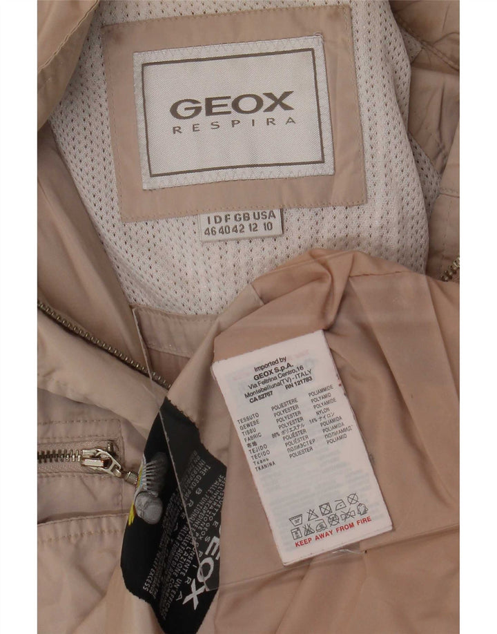 Женская куртка Geox Respira Utility UK 12, средний бежевый полиэстер