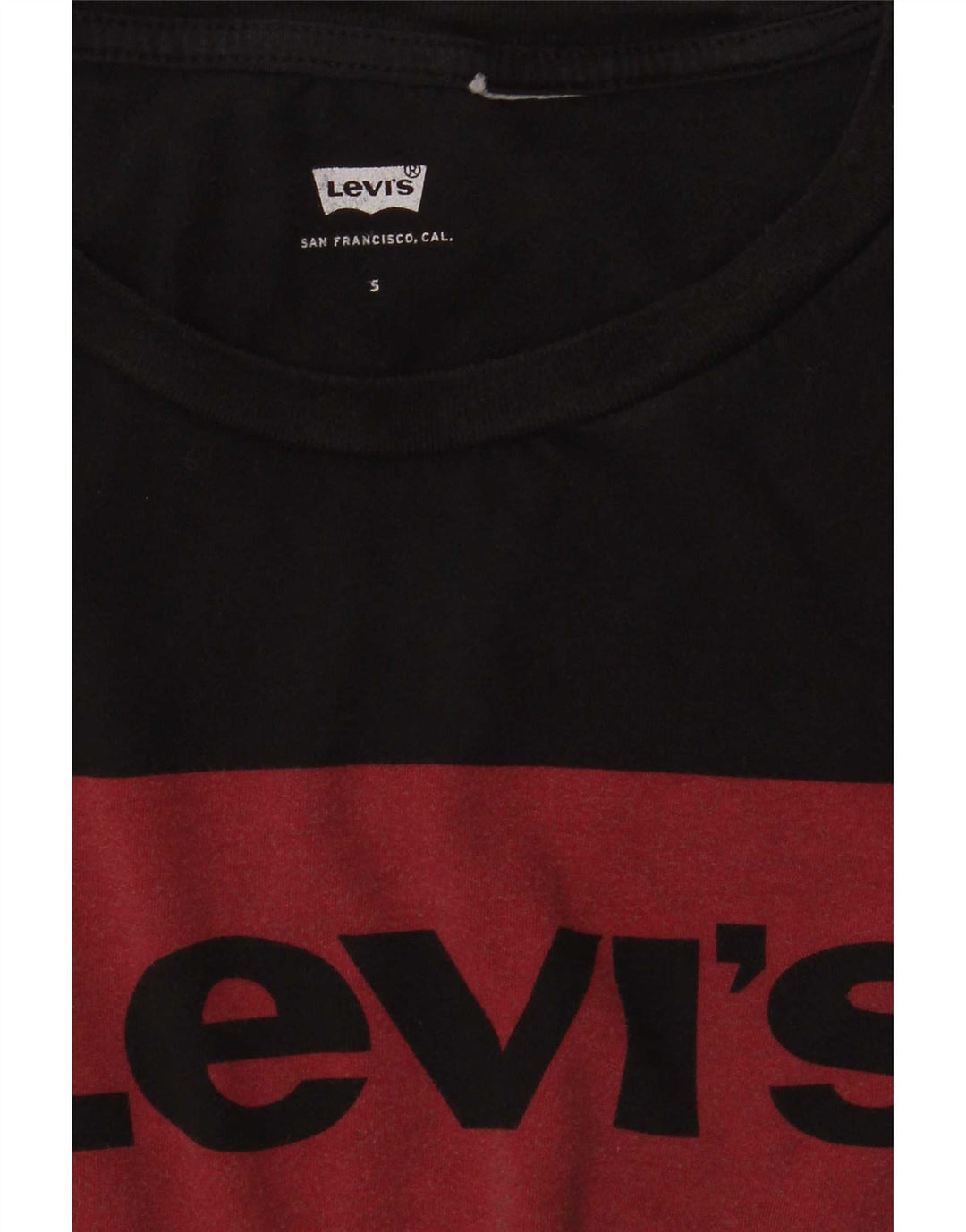Женская футболка с рисунком Levi's Top UK 10, маленькая черная