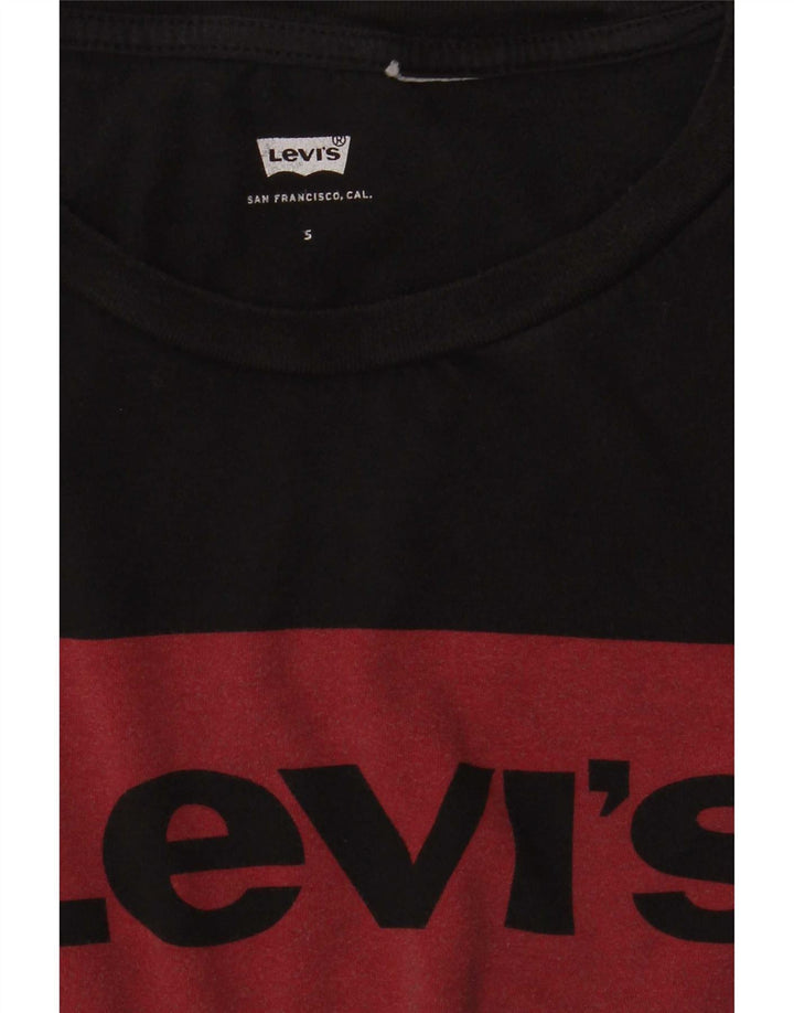 Женская футболка с рисунком Levi's Top UK 10, маленькая черная