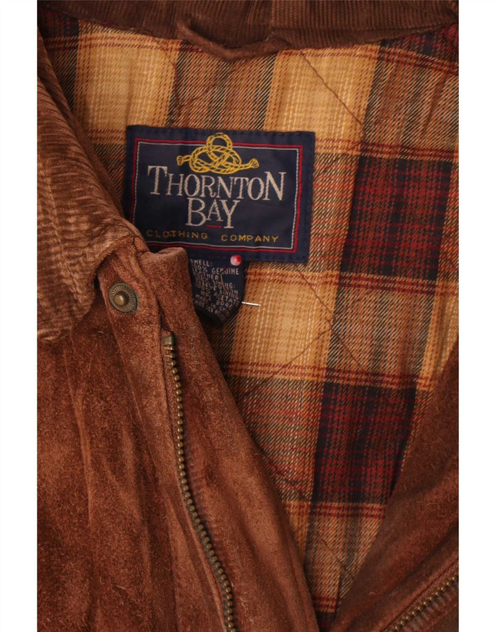 Мужская замшевая куртка Thornton Bay UK 44 2XL коричневая кожа