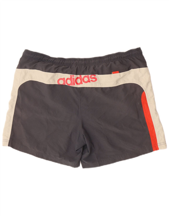Мужские шорты для плавания Adidas XL, серые, полиэстер с цветными блоками