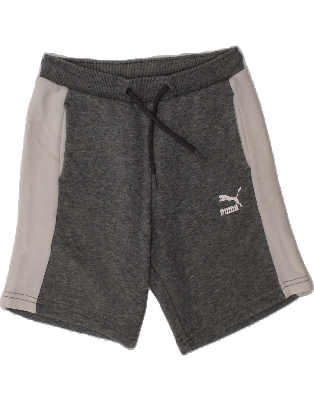 PUMA Boys Graphic Sport Shorts 5-6 Years  Grey Colourblock Vintage Puma and Second-Hand Puma from Messina Hembry 