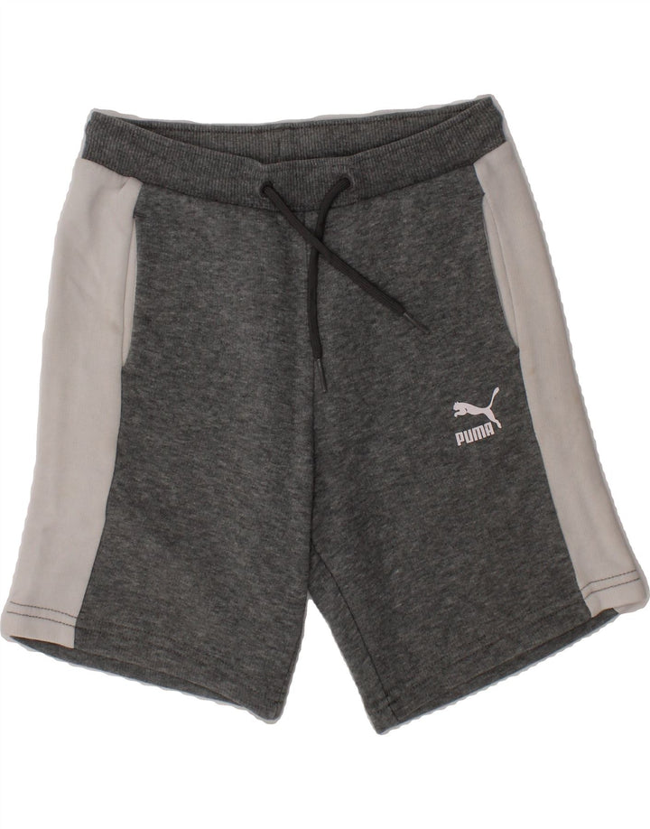 PUMA Boys Graphic Sport Shorts 5-6 Years  Grey Colourblock Vintage Puma and Second-Hand Puma from Messina Hembry 