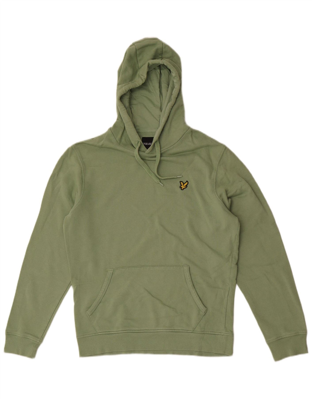 Мужской джемпер с капюшоном Lyle & Scott, хлопковый средний зеленый цвет