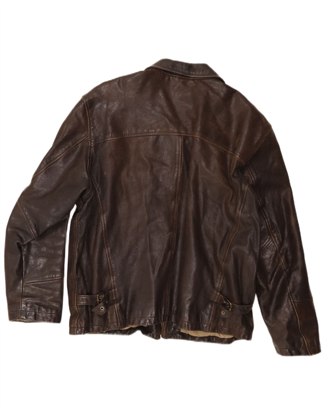 Мужская кожаная куртка Alan Gordon UK 44 2XL коричневая кожа
