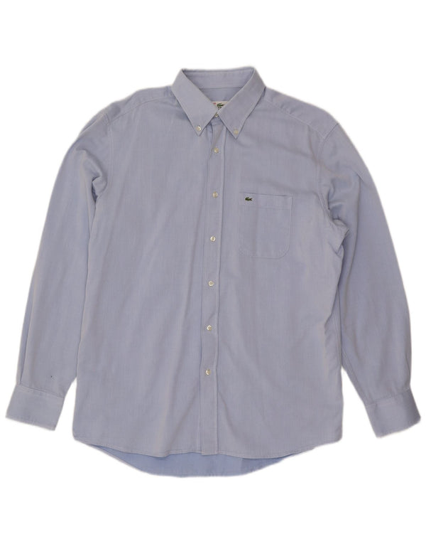 Мужская рубашка стандартного кроя LACOSTE, размер 43, большая синяя, хлопок
