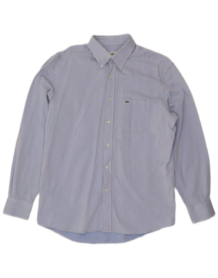 Мужская рубашка стандартного кроя LACOSTE, размер 43, большая синяя, хлопок