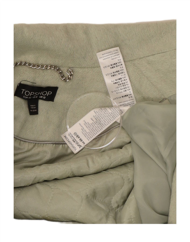Женское пальто Topshop UK 12, средний зеленый полиэстер