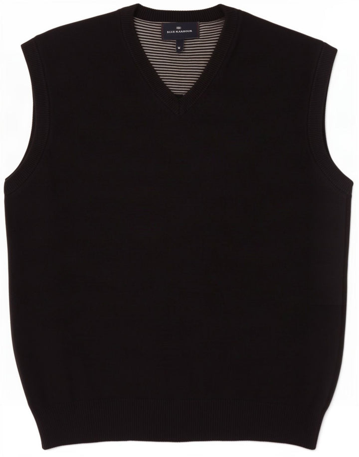 Мужская майка Marks & Spencer Blue Harbour, средний темно-синий хлопок, жилет
