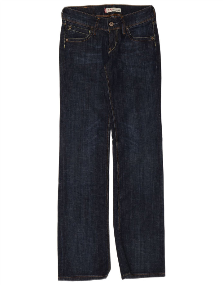 Женские прямые джинсы Levi's 570 W26 L32 темно-синие, хлопок
