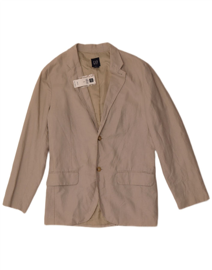 Gap Mens 2 Button Blazer Jacket UK 38 Medium Grey Linen