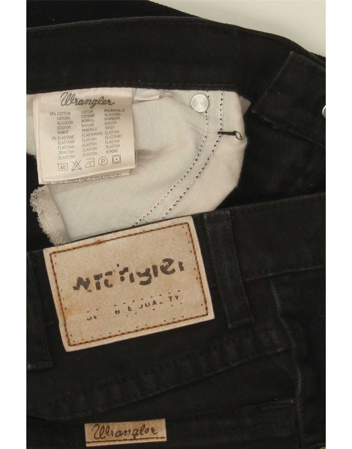 Мужские прямые джинсы Wrangler стандартного кроя W32 L30, черный хлопок
