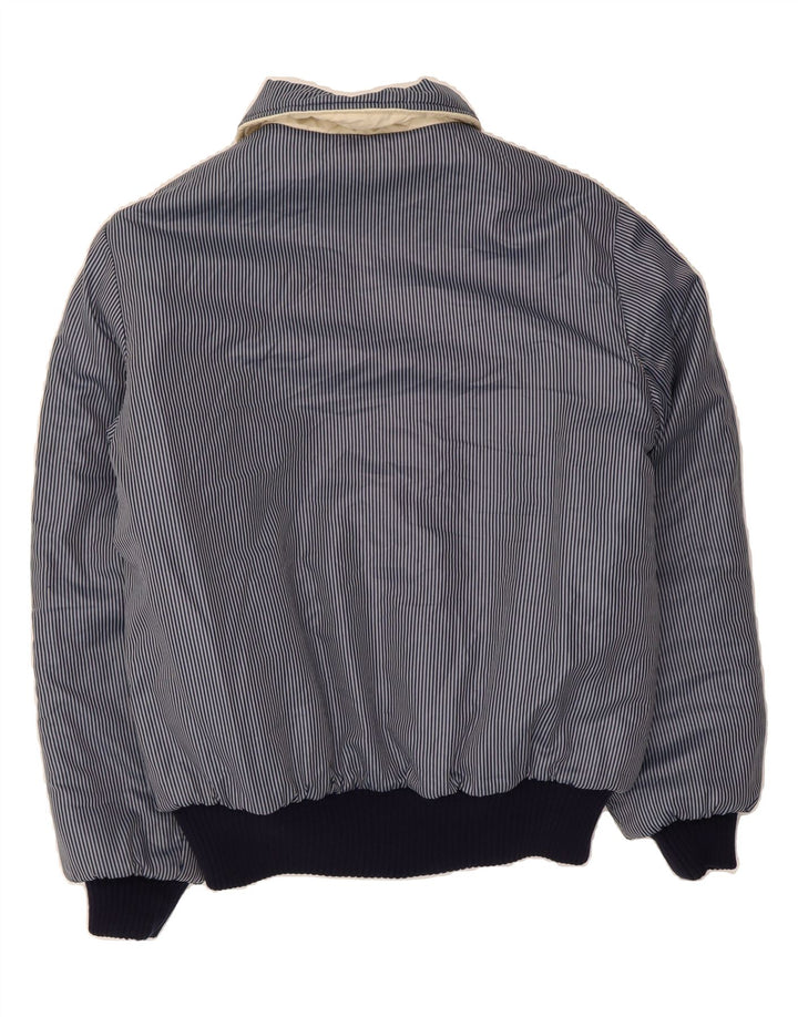 VINTAGE Mens Slim Bomber Reversible Jacket IT 52 XL Off White Pinstripe Vintage Vintage and Second-Hand Vintage from Messina Hembry 