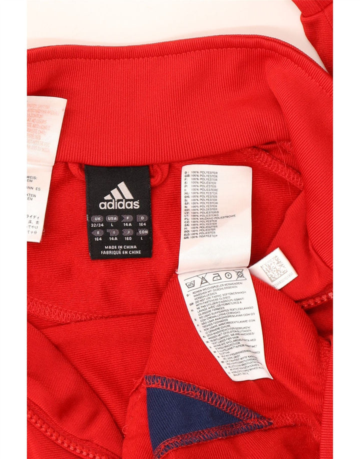 Спортивный костюм Adidas для мальчиков 13–14 лет Красный полиэстер с цветными блоками