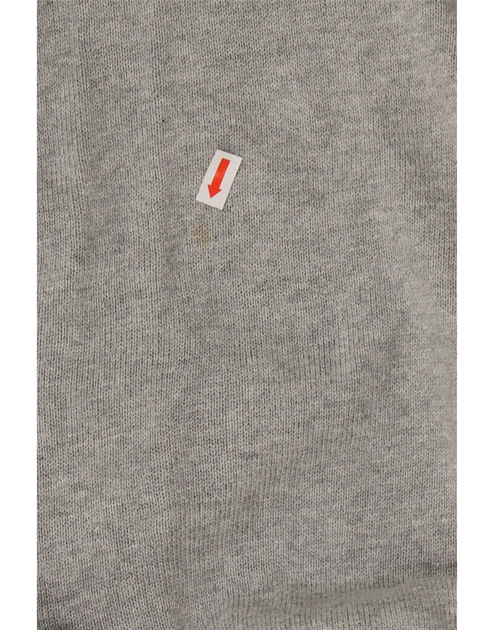 TOMMY HILFIGER Mens Zip Neck Jumper Sweater Large Grey Cotton Vintage Tommy Hilfiger and Second-Hand Tommy Hilfiger from Messina Hembry 