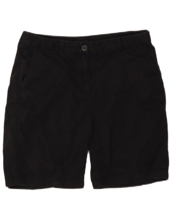 Marks & Spencer Womens Chino Shorts UK 10 Small W30  Black Cotton