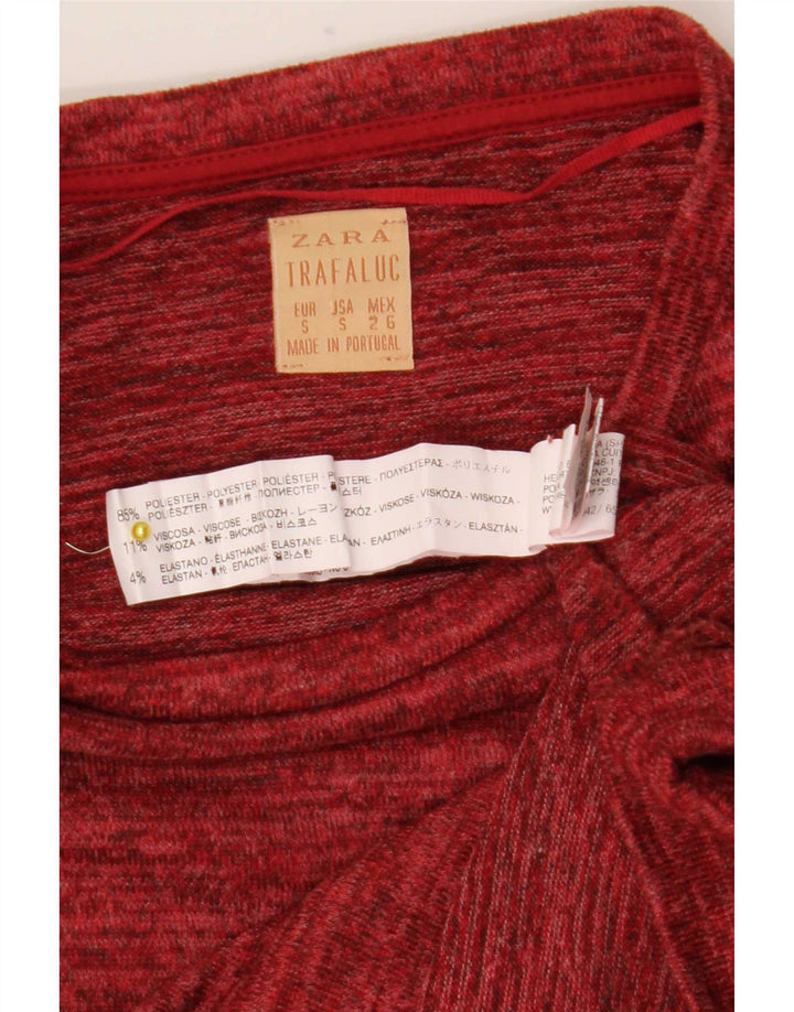 Женская футболка Zara Top UK 10, маленький красный полиэстер с крапинками