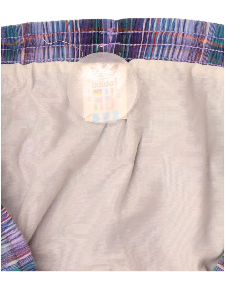 Мужские шорты для плавания ADIDAS, хлопковые, синие, в клетку