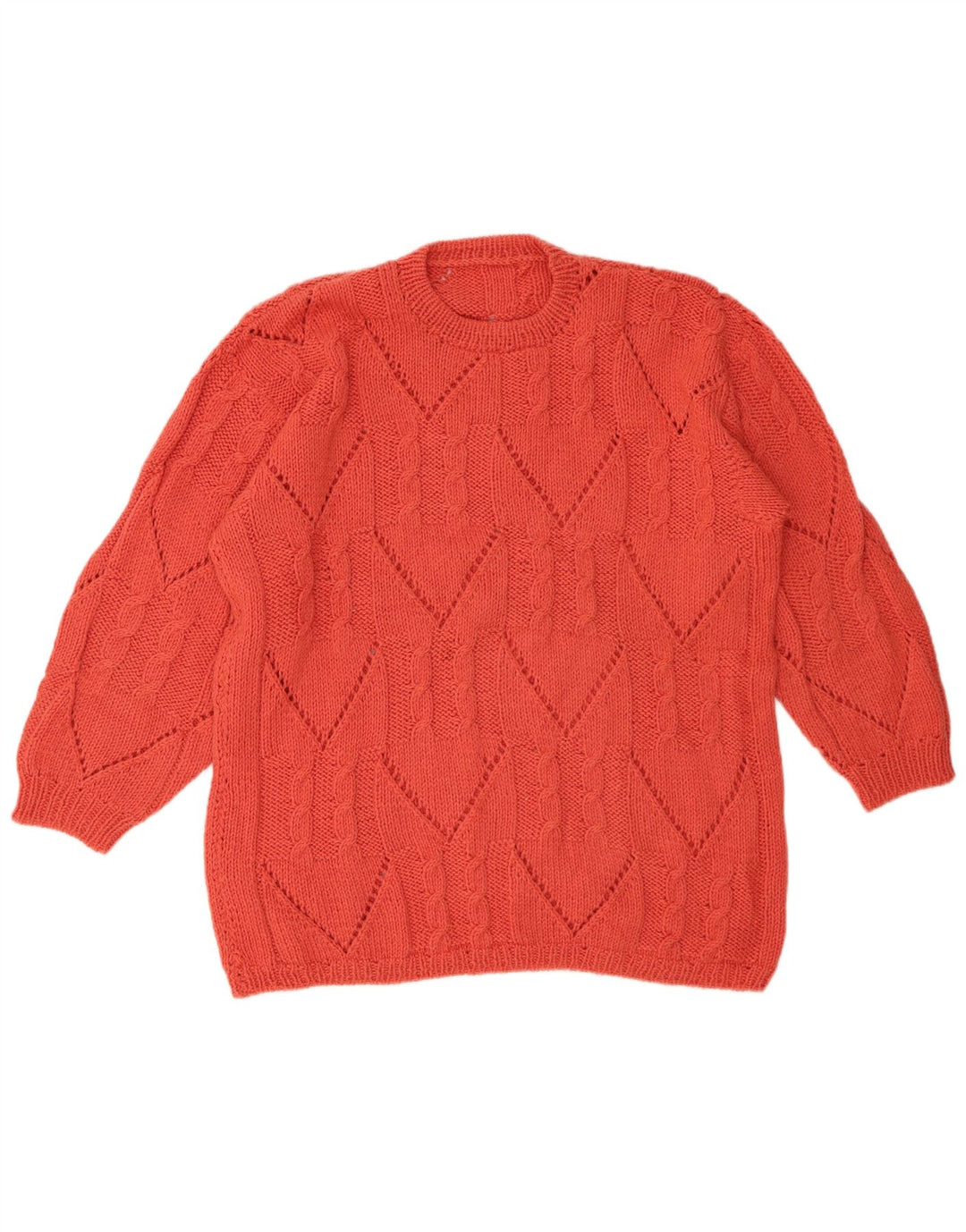 ВИНТАЖНЫЙ женский джемпер с круглым вырезом, Великобритания, 18 XL, красный