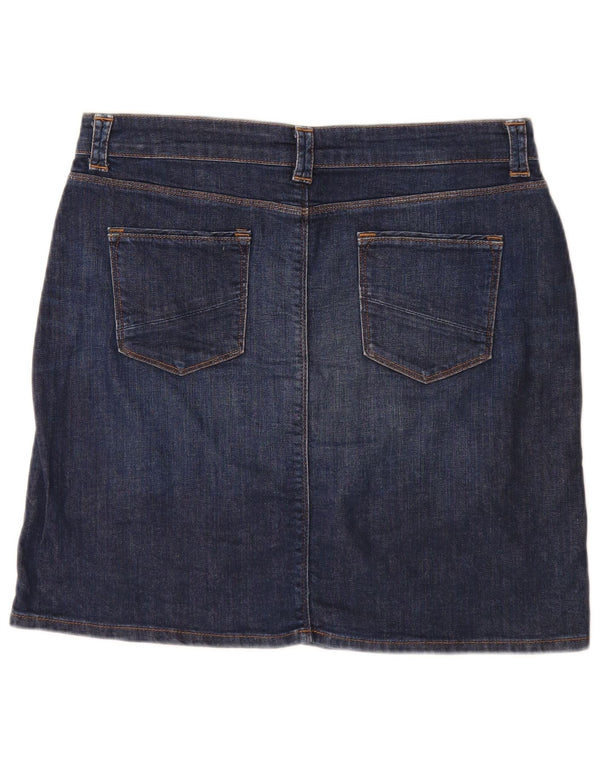 Женская мини-юбка джинсовая Marks & Spencer UK 14, большая W34, темно-синяя, хлопок