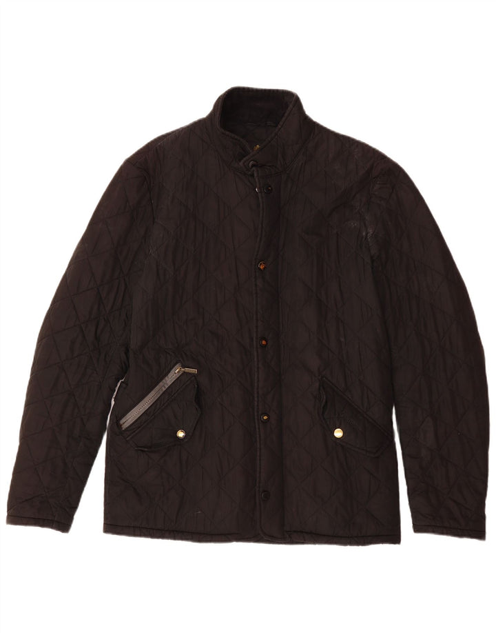 Мужская стеганая куртка BARBOUR UK 36 маленькая черная