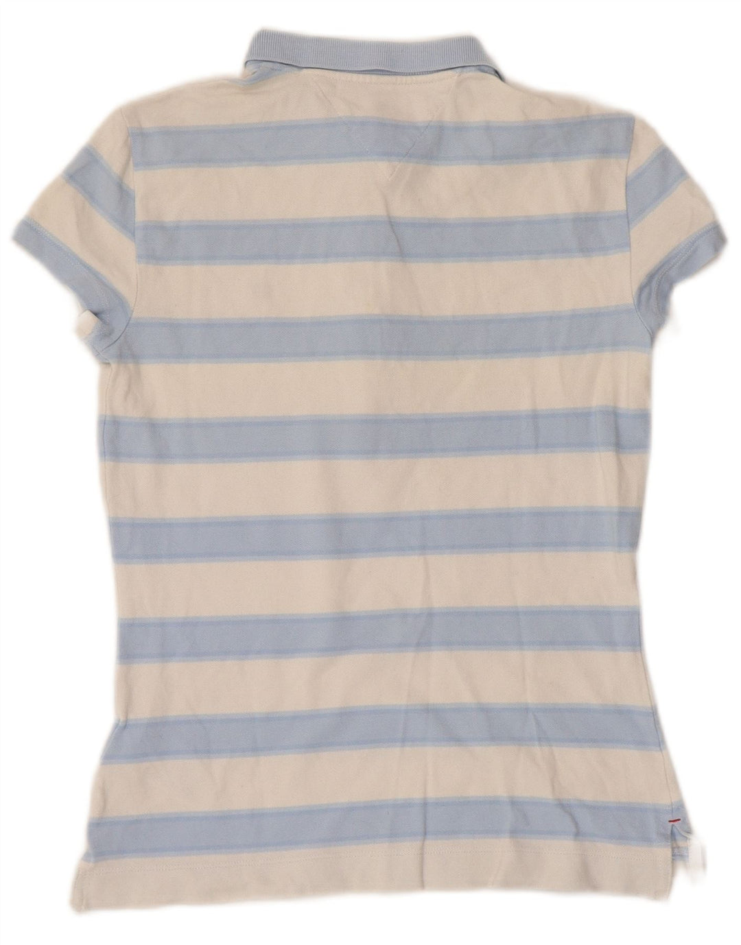 TOMMY HILFIGER Женская рубашка-поло приталенного кроя UK 6 XS, хлопок в синюю полоску