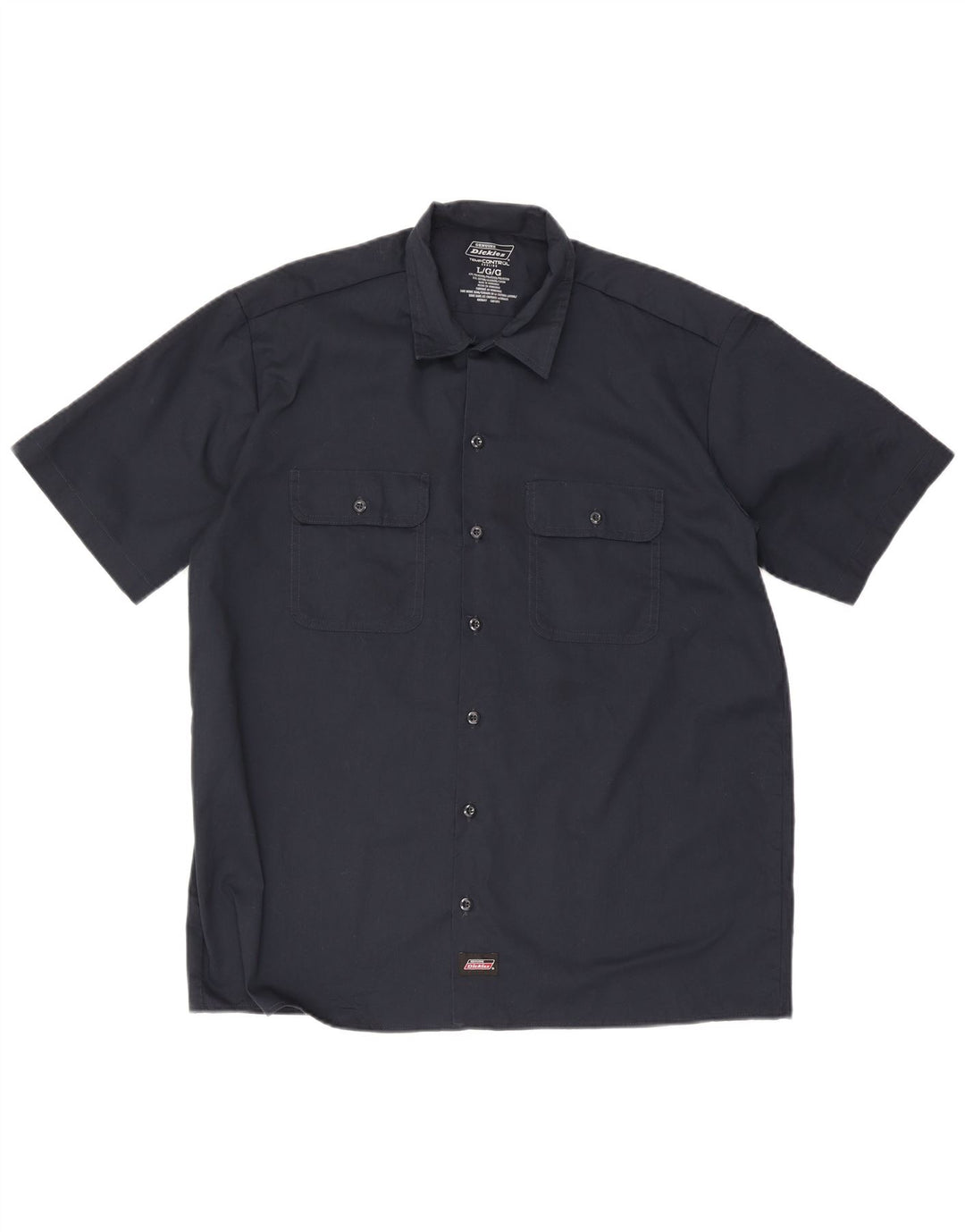Мужская рубашка с коротким рукавом Dickies, большая темно-синяя, полиэстер