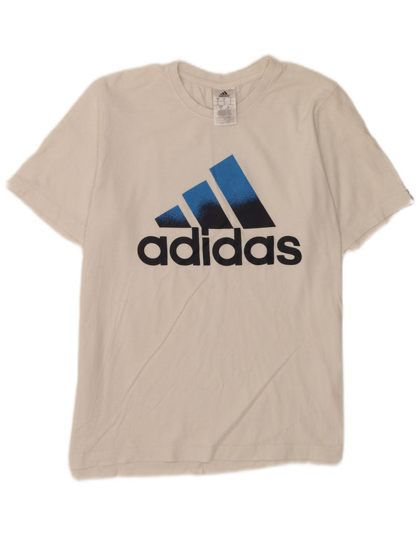 Мужская футболка Adidas с рисунком, маленький белый хлопок