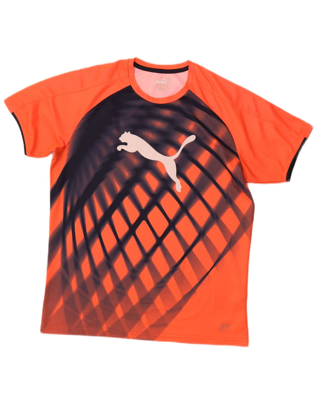 Мужская футболка с рисунком Puma, средний оранжевый в клетку