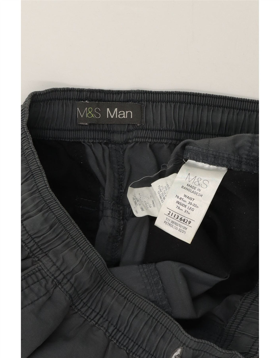 Мужские прямые повседневные брюки Marks & Spencer W32 L32 серые