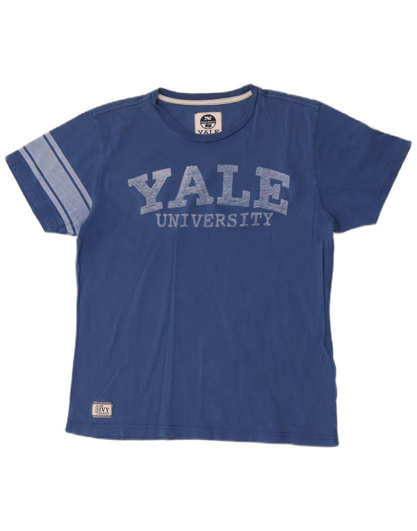 North Sails Womens Yale University Graphic T-Shirt Top UK 14 Medium Blue