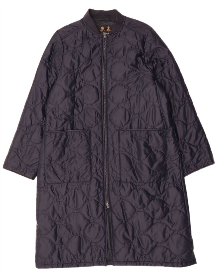 Женское длинное пуховое пальто Barbour UK 12 Medium Navy Blue