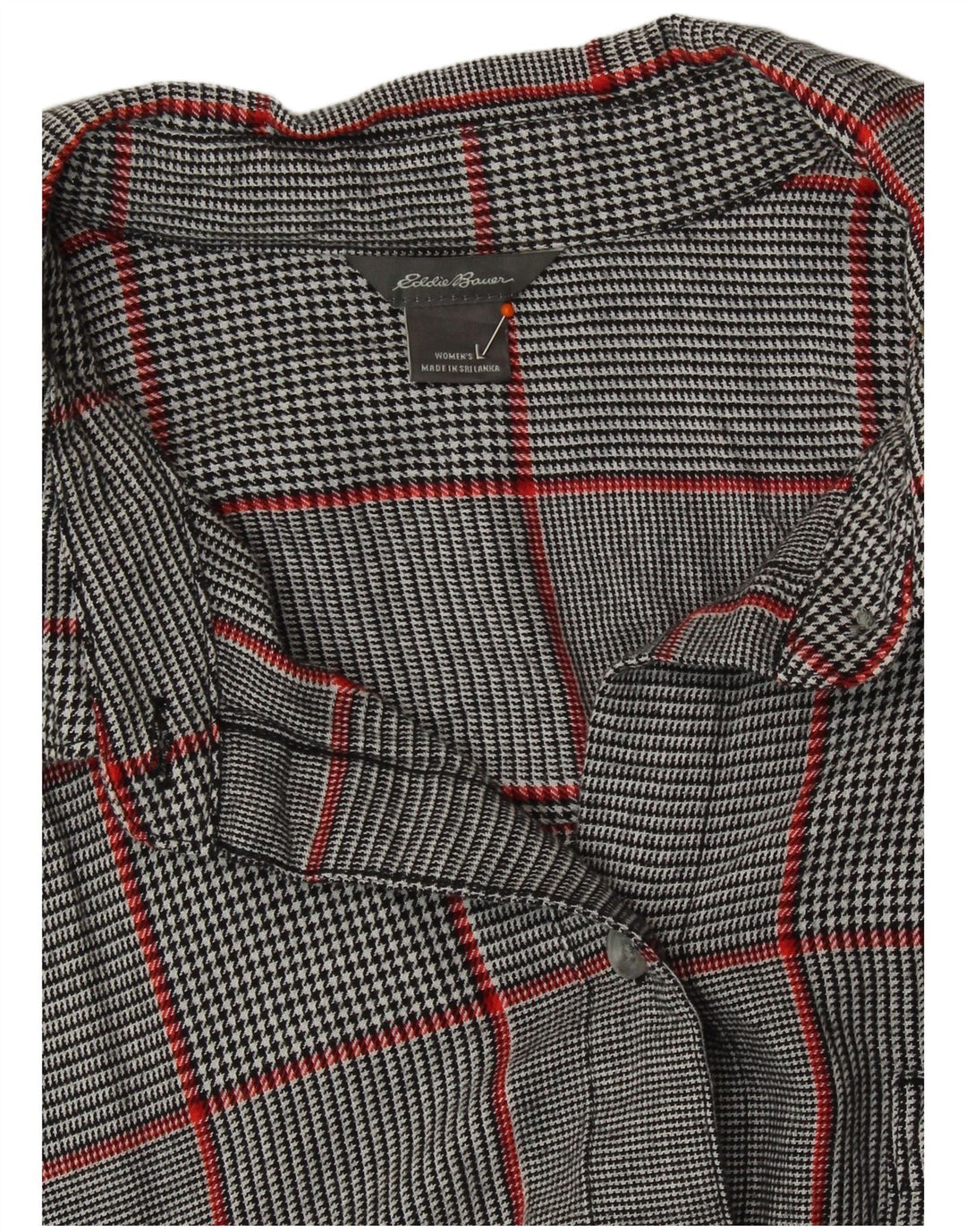 Женская рубашка Eddie Bauer UK 16, большая серая клетка