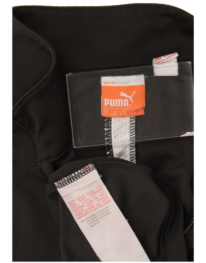 Мужской пуловер с воротником на молнии Puma, большой черный полиэстер