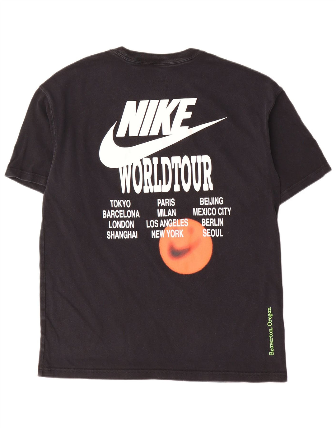 Мужская футболка с графическим рисунком Nike, средний черный хлопок