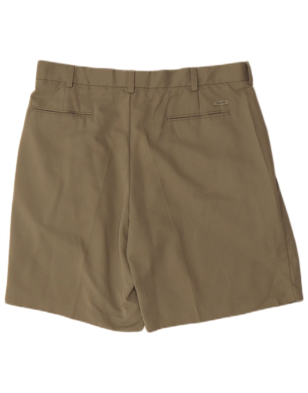 IZOD Mens Pegged Chino Shorts W38 XL Khaki Polyester