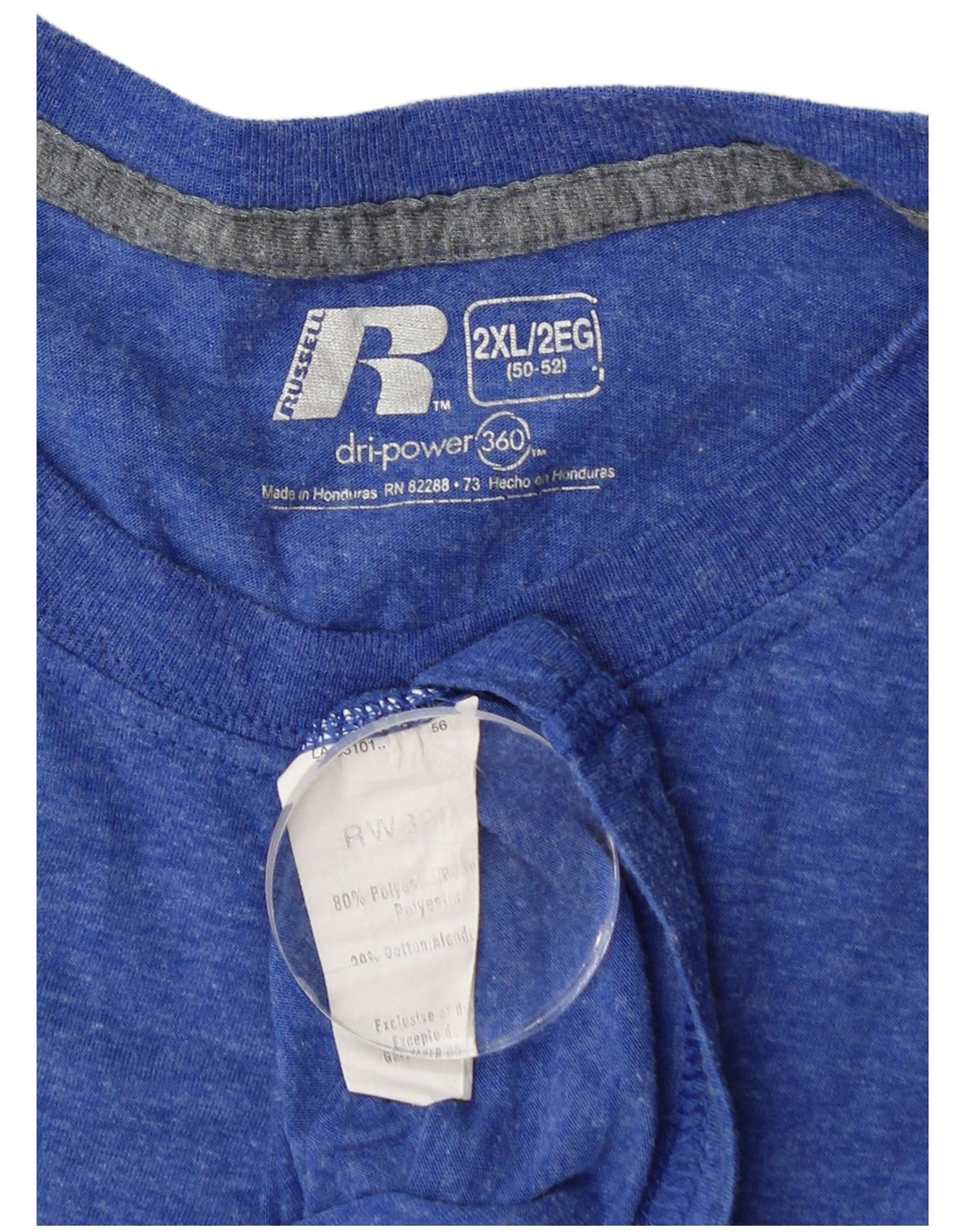 Мужская футболка RUSSELL ATHLETIC Dri-Power UK 50/52 2XL, синий полиэстер