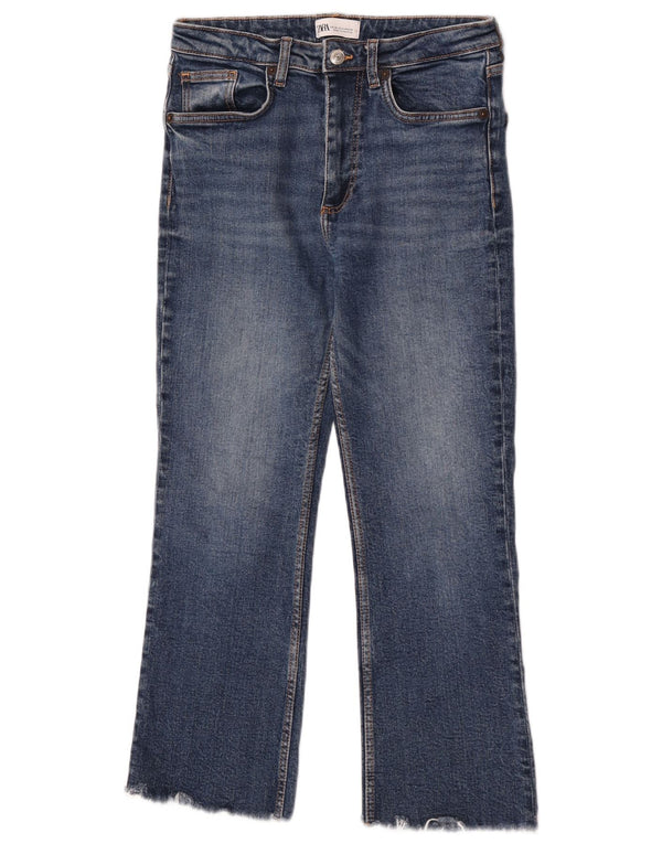 Женские укороченные джинсы Zara EU 38 Small W28 L24 Синие