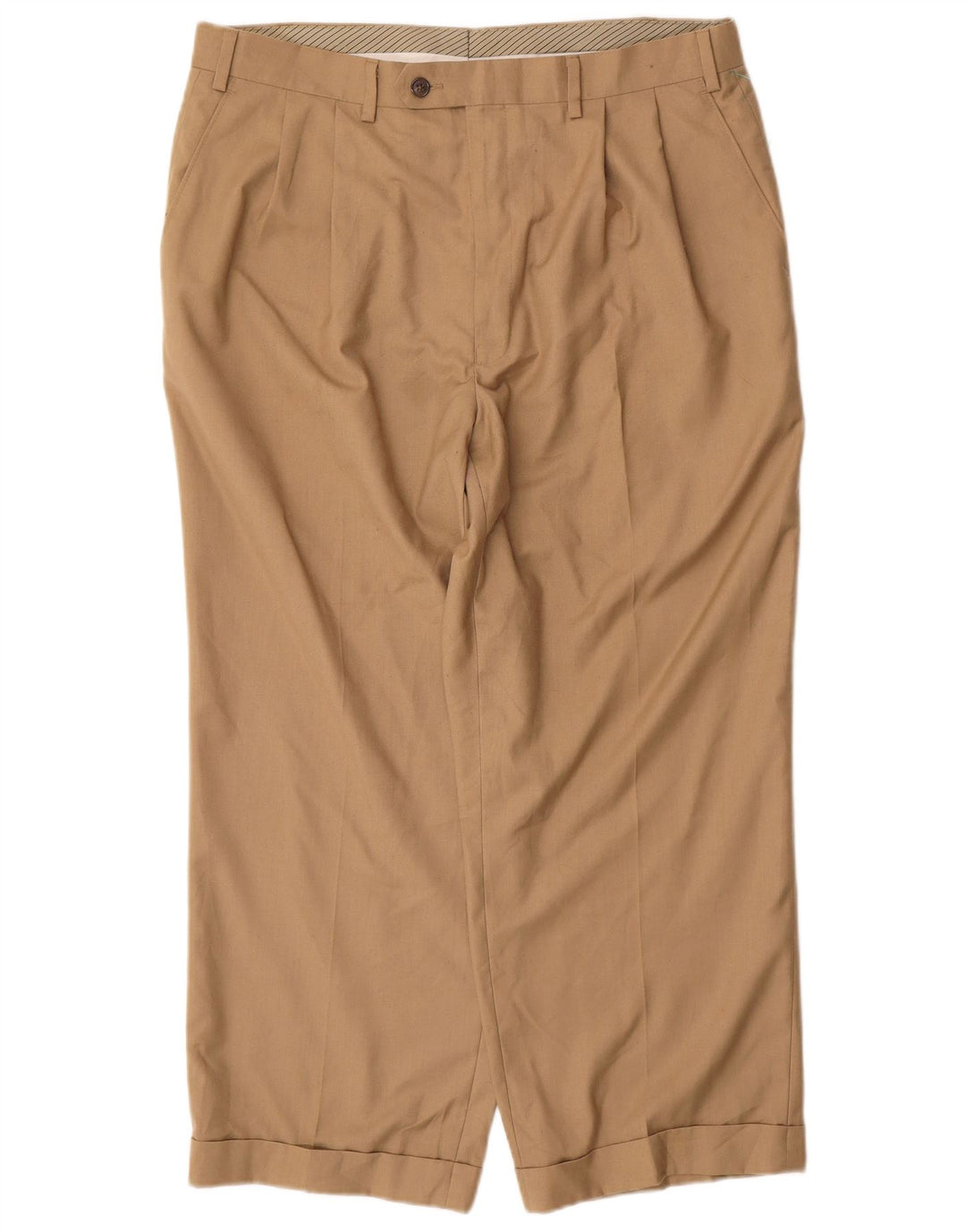 RALPH LAUREN Mens Straight Suit Trousers W36 L26 Beige Polyester