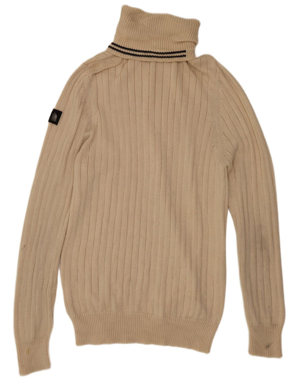 Женский джемпер с высоким воротником Marina Yachting, Великобритания, 20, 2XL, бежевый, из натуральной шерсти