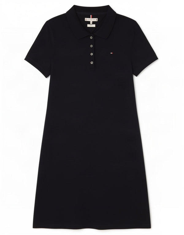 Женское платье-поло приталенного кроя Tommy Hilfiger UK 18 XL, темно-синее, хлопок