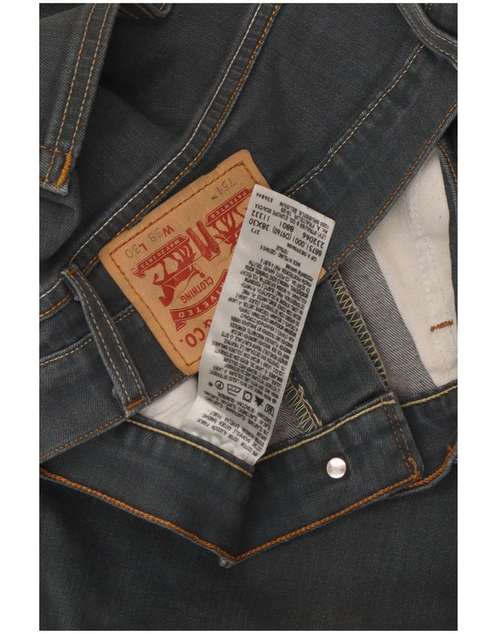 Мужские прямые джинсы LEVI'S 751 W38 L30 синие, хлопок