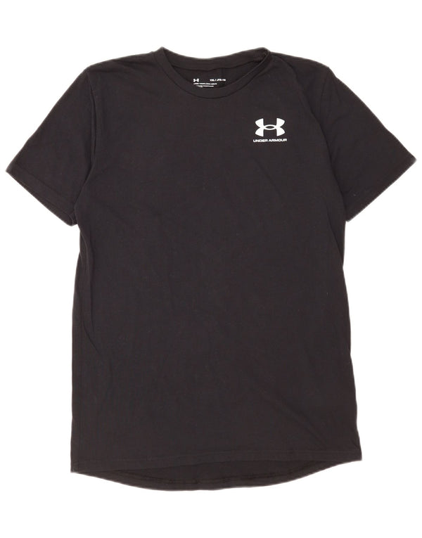 Футболка Under Armour для мальчиков, топ 13–14 лет, размер XL, черный хлопок