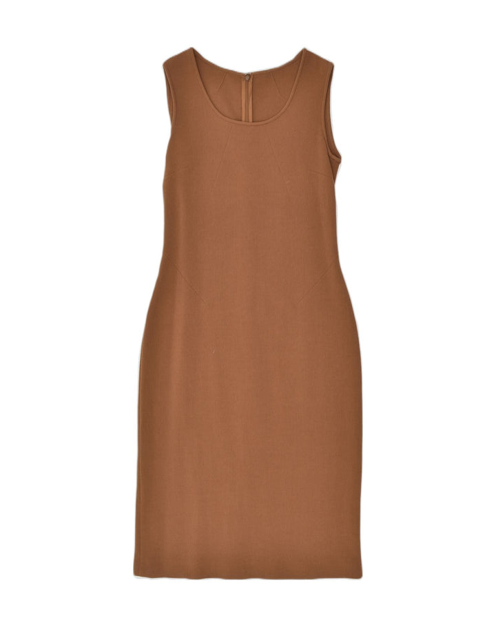 VINTAGE Womens Sleeveless Bodycon Dress UK 10 Small Brown | Vintage Vintage | Thrift | Second-Hand Vintage | Used Clothing | Messina Hembry 