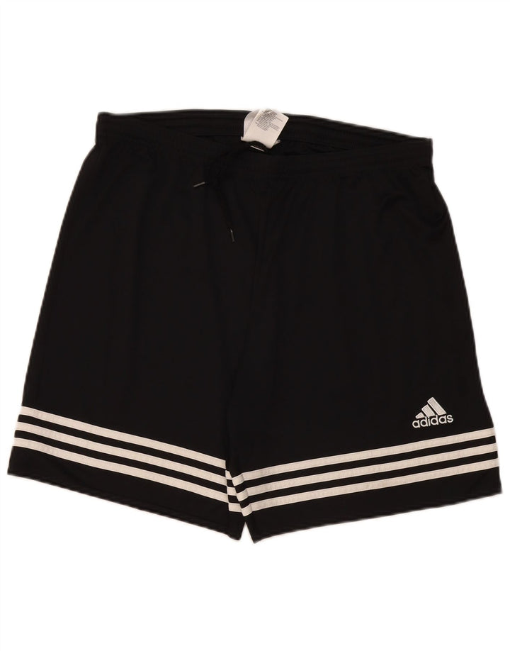 Мужские спортивные шорты Adidas Climalite, большие черные из полиэстера