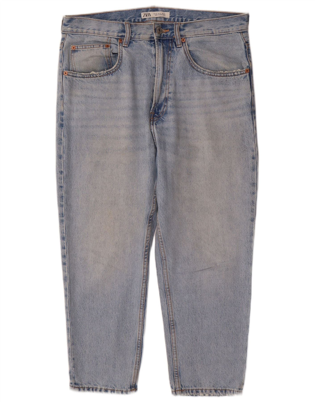 Мужские укороченные джинсы ZARA EU 42, большие W32 L24, синие