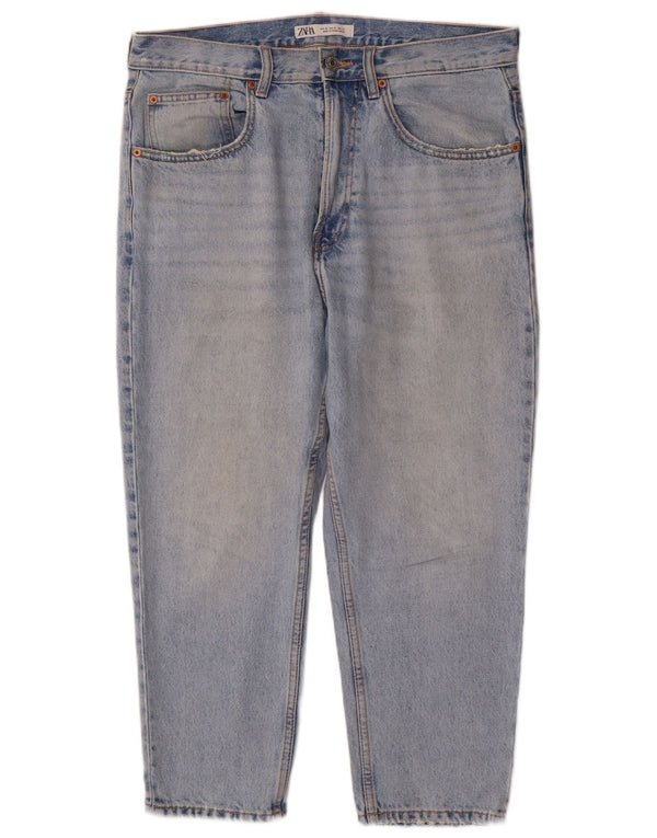 Мужские укороченные джинсы ZARA EU 42, большие W32 L24, синие