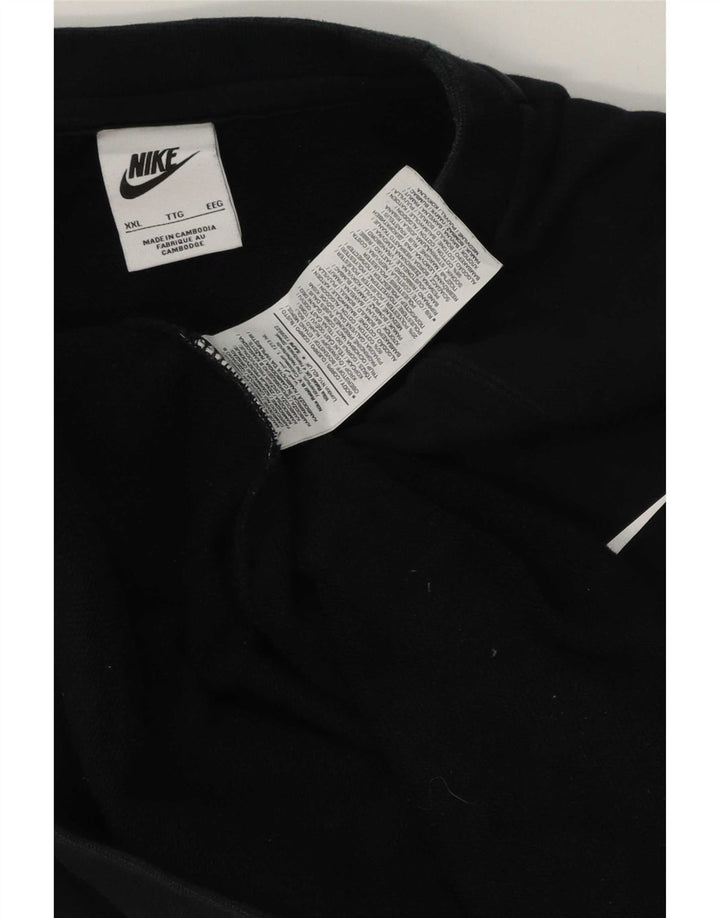 Мужской свитшот с рисунком Nike 2XL, черный хлопок