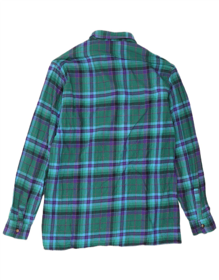MC KEE'S Mens Flannel Shirt Size 38 Medium Green Check