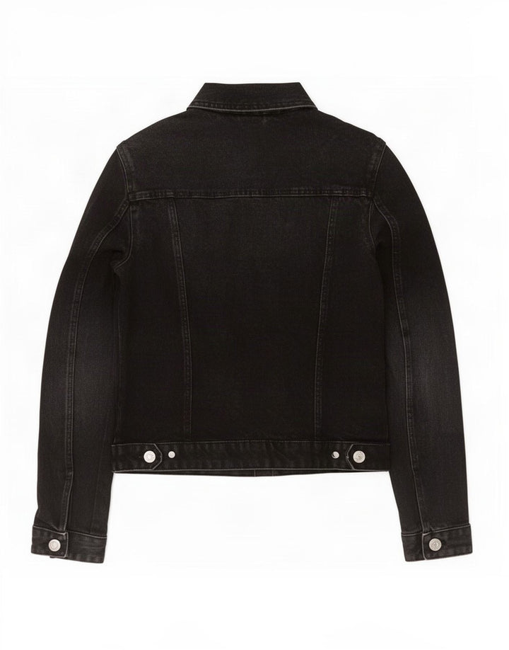 Женская джинсовая куртка Zara UK 10, маленькая черная
